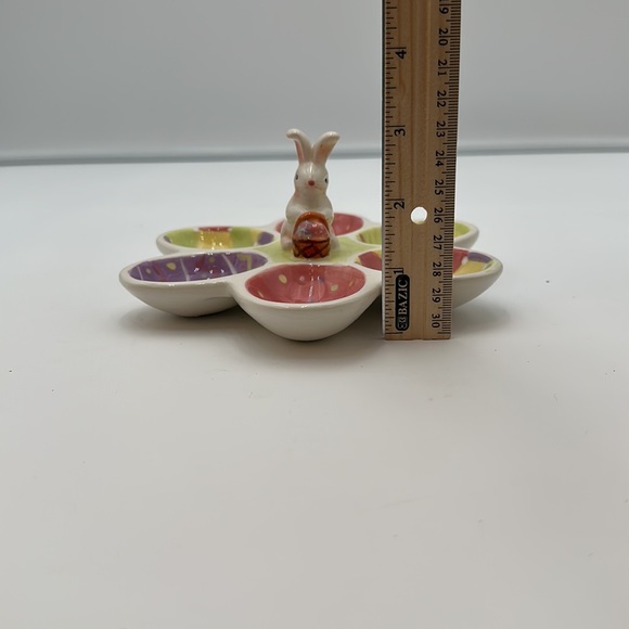 Ceramic Deviled Egg Platter Tray Holder Dennis East Easter - Picture 15 of 15